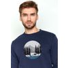 Afbeelding van Green Bomb | Trui sweater Nature campfire, navy blauw bio katoen