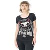 Afbeelding van Cupcake Cult | T-shirt In the Mood met skelet kat