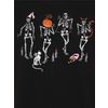 Afbeelding van Collectif | Zwart heren t-shirt met halloween skeleton boogie print