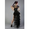 Afbeelding van Burleska | Candy underburst corset met metalen baleinen van zwart brocade