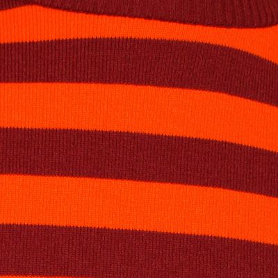Foto van Chenaski | Retro trui, roest oranje gestreept