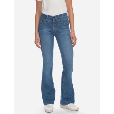 Foto van ATO Berlin | Jeans Karlie, used denim met stretch en wijde pijp