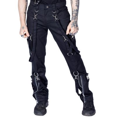 Foto van Heartless | Industrial broek Midas, zwart met clip-band​en en ritsen