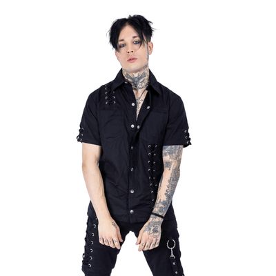 Foto van Vixxsin | Punk overhemd Damion met diverse veter details
