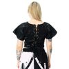 Afbeelding van Vixxsin | Gothic top, Shadowglass met diepe halslijn wijde mouwtjes en veter op de rug