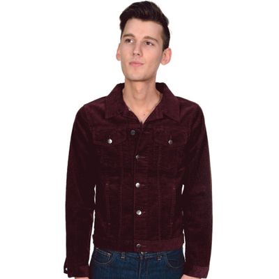 Run & Fly | Ribcord jas, jaren 60 Western Burgundy