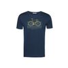 Afbeelding van Green Bomb | T-shirt Bike bars, navy blauw bio katoen