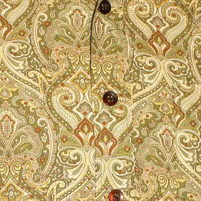 Foto van Chenaski | overhemd Seventies Paisley creme, groen, bruin