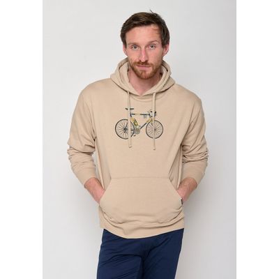 Foto van Green Bomb | Hoodie Bike Knut, latte-creme bio katoen