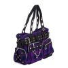 Afbeelding van Banned | Handtas Camdyn van paarse tartan met Gothic & Punk details