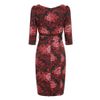 Afbeelding van Hearts & Roses | Pencil jurk Alana zwart met rozen