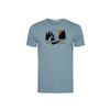Afbeelding van Green Bomb | T-shirt Nature canoe tent, licht blauw bio katoen