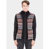 Afbeelding van ATO Berlin | Sportief retro vest Lasar met rood multi ikat patroon