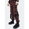 Afbeelding van Jawbreaker | Goth punk tartan Cargo broek met zakken en banden