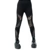 Afbeelding van Heartless | Goth Punk legging Dark Lure met fishnet, oogjes en rijg-lint
