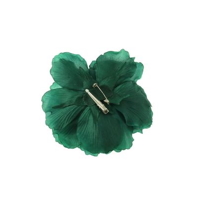 Foto van Zacharia | Grote platte jade groene roos op haarklip en broche