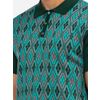 Afbeelding van ATO Berlin | Polo Enky bio katoen met donkergroen mint retro patroon