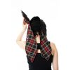 Afbeelding van Cup Cake Cult | Punk muts Bonnie met rode tartan konijnen oren en ketting