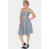 Afbeelding van Voodoo Vixen | Blauwe jaren '60 Retro jurk met broderie borduursels en zomerbloemen