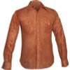 Afbeelding van Chenaski | Cowboy overhemd, simulated suede light brown