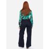 Afbeelding van ATO Berlin | Blouse Arabella, groen mozaiek patroon