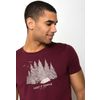 Afbeelding van Green Bomb | T-shirt Nature keep, bordeaux bio katoen