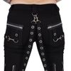 Afbeelding van Poizen Industries | Goth broek Trinity, zwart met corset details en ritsen en banden