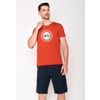 Afbeelding van Green Bomb | T-shirt Bike target, steen rood bio katoen