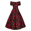 Afbeelding van Dolly and Dotty | Jurk Lily Cherry off shoulder Swing jurk