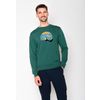 Afbeelding van Green Bomb | Trui sweater Bike downhill, jungle green bio katoen
