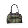 Afbeelding van Banned | Gothic punk schoudertas groen roze tartan