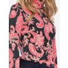 Afbeelding van ATO Berlin | Coltruitje Rolli met zwart rode paisley print