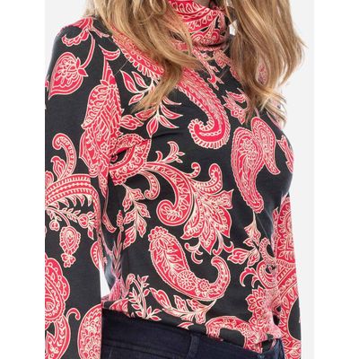 Foto van ATO Berlin | Coltruitje Rolli met zwart rode paisley print