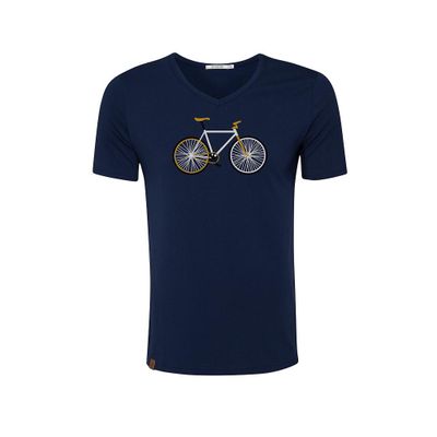 Green Bomb | T-shirt navy Bike Easy, bio katoen