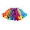Afbeelding van Zacharia | Tutu van regenboog satijn en tule met strik-lint