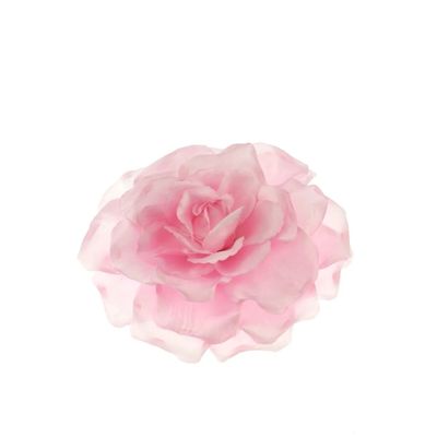Foto van Zacharia | Grote zacht roze roos aan elastiek en brochespeld 