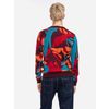 Afbeelding van ATO Berlin | Trui Hormus rood met multi kleur Retro motief