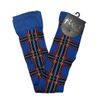 Afbeelding van Flirt | Overknee sokken met blauwe tartan print