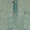 Afbeelding van Chenaski | Rockabilly '50 cowboy overhemd, sky blue Corduroy