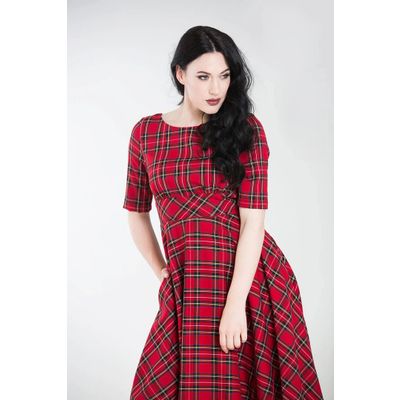 Foto van Hell Bunny | Jaren 50 jurk Irvine van rode tartan 