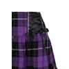 Afbeelding van Hell Bunny | Punkyrok, Quinzel van zwart paarse tartan met veterdetails