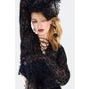 Afbeelding van Jawbreaker | Zwart kanten top met veter detail en Bell sleeves 