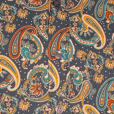 Foto van Chenaski | overhemd Seventies Paisley oranje, blauw, creme