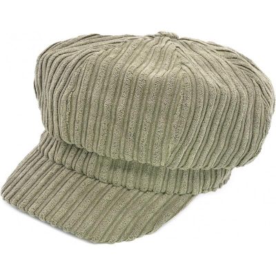 Foto van Corduroy newsboy pet, olijfgroen jumbocord