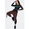 Afbeelding van Jawbreaker | Goth punk tartan Cargo broek met zakken en banden