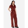 Afbeelding van ATO Berlin | Jumpsuit Olivia van hennarode ribcord katoen mix