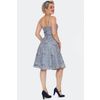Afbeelding van Voodoo Vixen | Blauwe jaren '60 Retro jurk met broderie borduursels en zomerbloemen