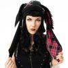 Afbeelding van Cup Cake Cult | Punk muts Bonnie met roze tartan konijnen oren en ketting