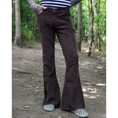 Run & Fly | 70s Bruine ribcord broek met extra wijde pijpen