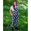 Afbeelding van Rebel Romance | Tuinbroek Abi Perry Bunnies blauw met konijntjes en bloemen